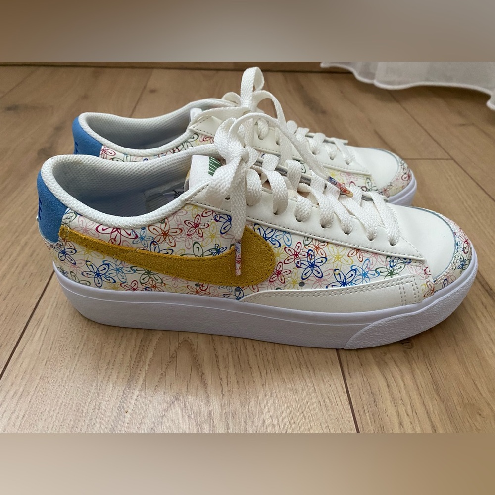 Nike Women's Shoes with Yellow and Blue Accents